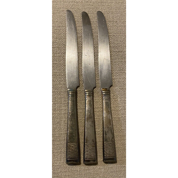 Vtg National Silver Co Silverware King Edward Cavalcade 22 Pc Set Antique